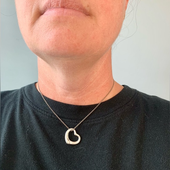 Elsa Peretti for Tiffany & Co Silver Open Heart Necklace - Picture 11 of 11